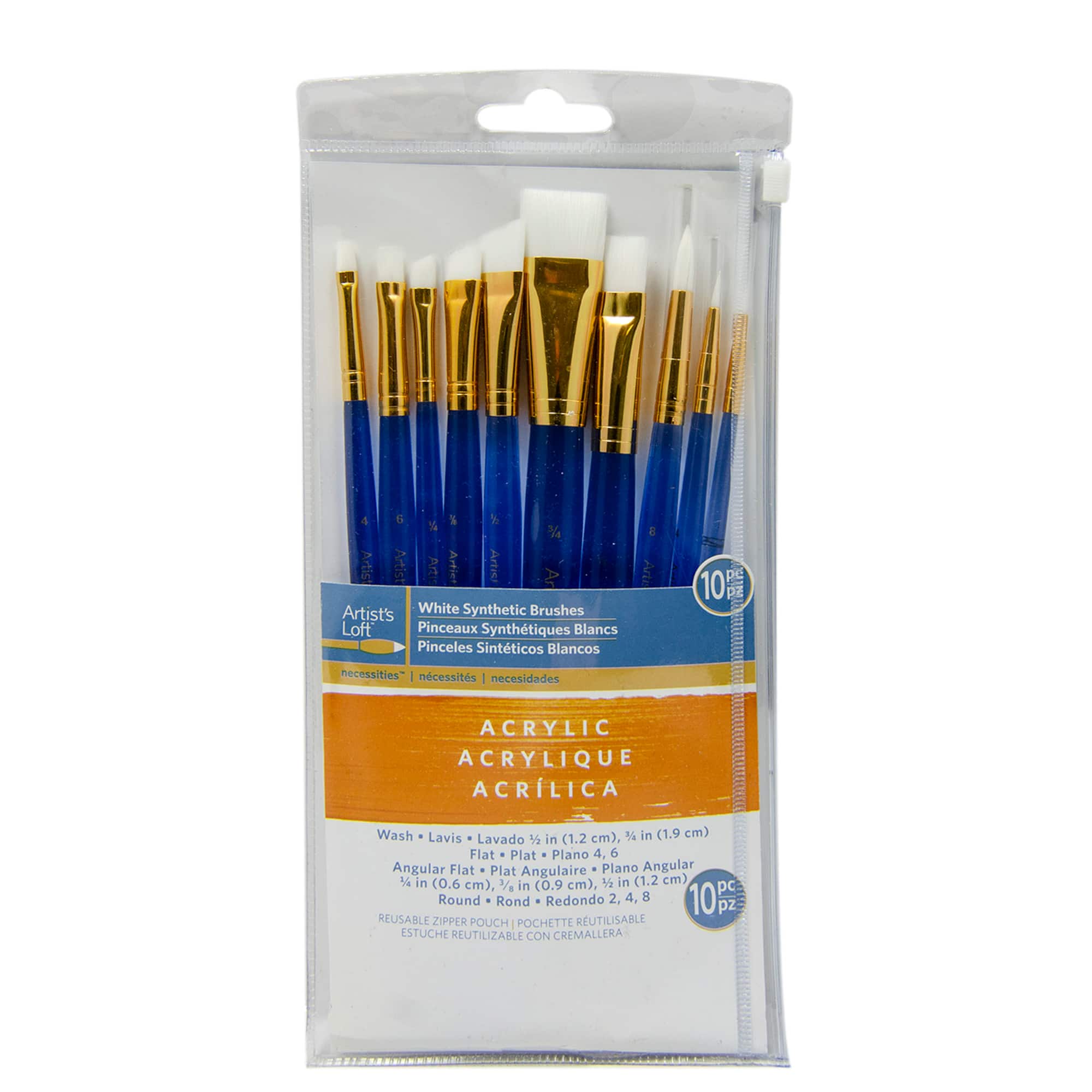 Synthetic Acrylic 10 Piece Brush Combo By Artist's Loft® Necessities